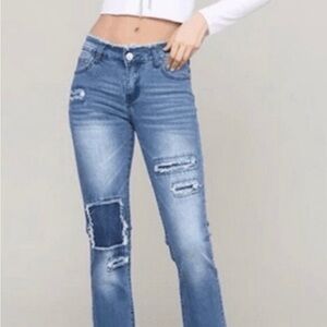 Seen And Be Seen Women's Size 10 Blue Denim Distressed Jeans
